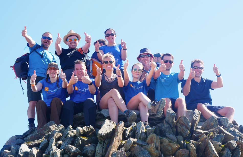 group on mountain top