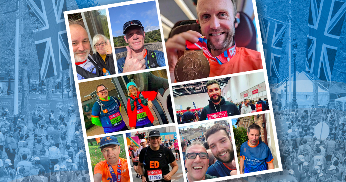 Montage of marathon runners