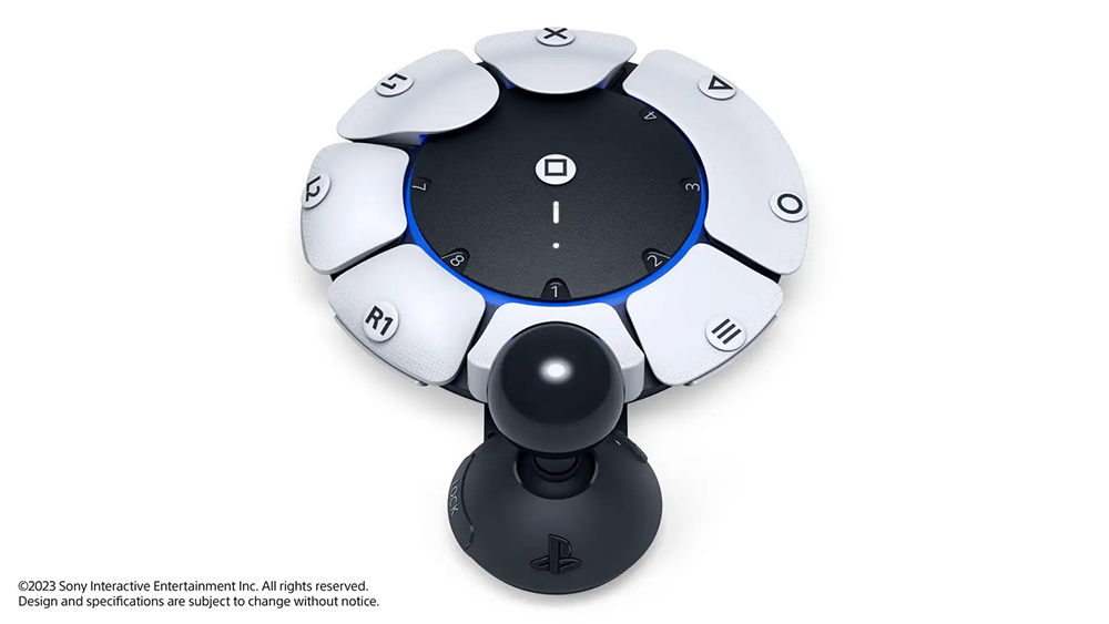 Circular segmented games controller with joystick extension