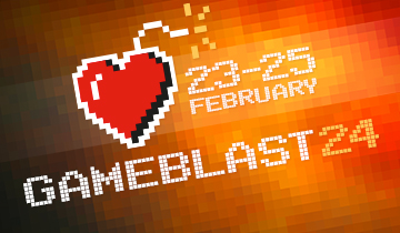 GameBlast24 logo and dates