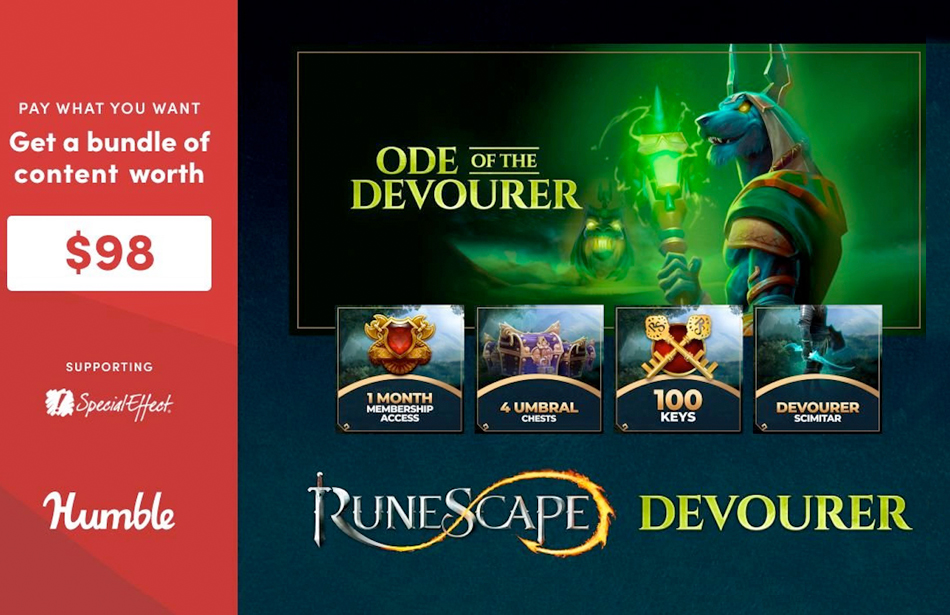 Onscreen bundle ad showing four of the games on offer
