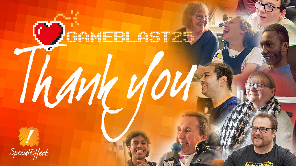 Montage image of nine smiling faces alongside a large Thank You